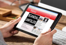 Chicago Stunner: Tax-Sale SCANDAL Exposed! Person reading news headline Scandal Unfolds on tablet