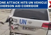 UN Aid Convoy ATTACKED — STRIKE Revealed on STARK Video Footage UN Humanitarian Vehicle Attacked During Critical Kherson Relief Mission | NewsX World