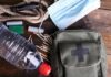FIRST EVER: Military Parachute Medical Drop Stuns World An assortment of emergency supplies including a first aid kit, water bottle, face mask, and matches