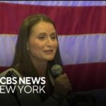 Cait Conley addresses supporters after winning NY-17 Democratic primary