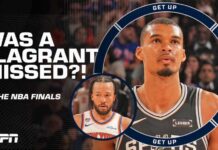 Victor Wembanyama WON’T receive a flagrant foul for play vs. Jalen Brunson in Game 3!? 👀 | Get Up