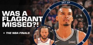Victor Wembanyama WON’T receive a flagrant foul for play vs. Jalen Brunson in Game 3!? 👀 | Get Up
