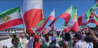 Iranian Americans protest World Cup match in Los Angeles