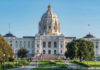 The Skyline, The Law, and Presidential White domed building with gardens and trees.