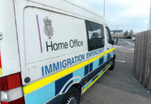 ICE: Fairfax Ignored 3 Detainers, Man Now Accused of Murder White immigration enforcement van parked by roadside