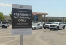 Preferred paid parking at the Valley Plaza Mall