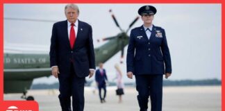 FULL DEPARTURE: U.S. President Donald Trump Boards Air Force One for Michigan Visit | AC15