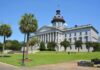 Neoclassical government building with dome and columns